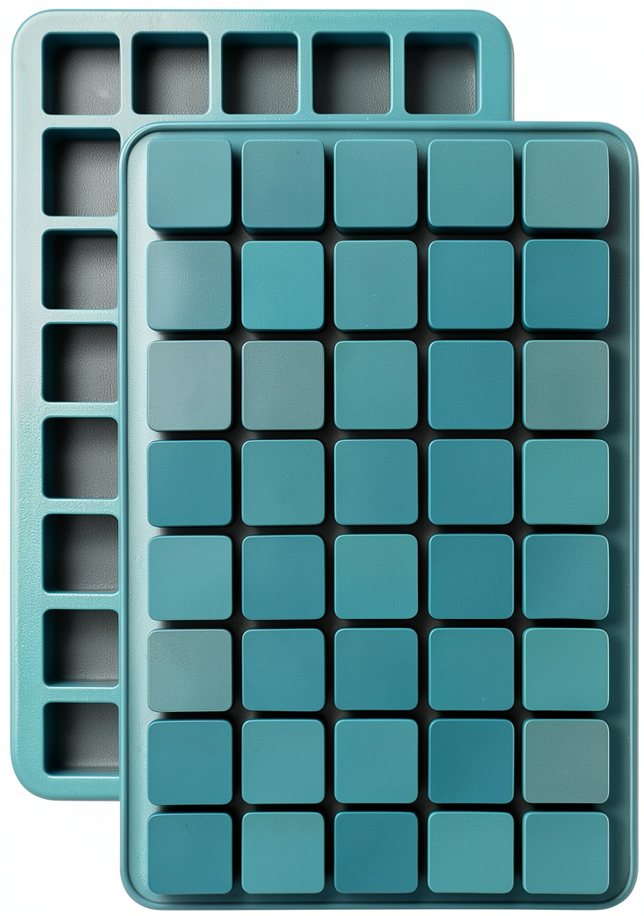Installing Mity Rain Silicone Chocolate Molds BPA Free 2PCS on a wooden kitchen counter