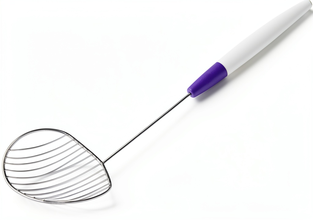 Installing Wilton Candy Dipping Scoop Stainless Steel Baking Tool on a wooden kitchen countertop