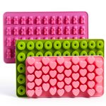 WARM TIME Silicone Gummy Molds BPA Free 4 Pack Shapes-0