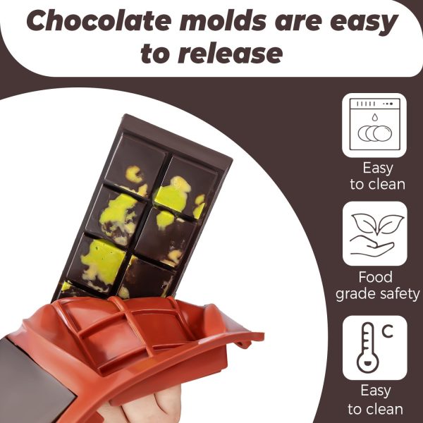 UWILLION Chocolate Mold BPA Free Silicone Pistachio Paste-5