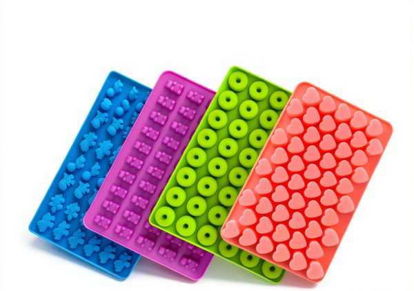 WARM TIME Silicone Gummy Molds BPA Free 4 Pack Shapes-5