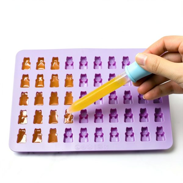 WARM TIME Silicone Gummy Molds BPA Free 4 Pack Shapes-2