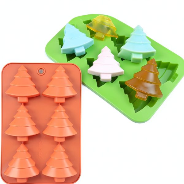 Silicone Christmas Tree Mold Accfore Food Grade-4