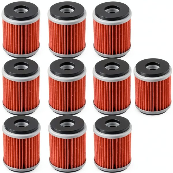 Vkinman Yamaha YFZ450 Oil Filter 10 Pack Durable Metal Construction-0