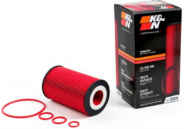 K&N High Flow Oil Filter HP-7004 Steel for Mercedes Dodge-0