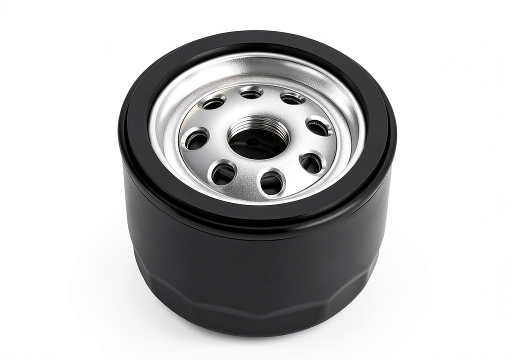 WDKTBM oil filter installed in a Kawasaki lawn mower