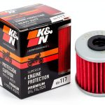 K&N High Flow Motorcycle Oil Filter KN-117 Synthetic Blend-0