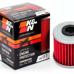 K&N High Flow Motorcycle Oil Filter KN-117 Synthetic Blend-0