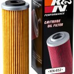 K&N High Flow Motorcycle Oil Filter KN-652 Heavy Duty Synthetic Blend-0