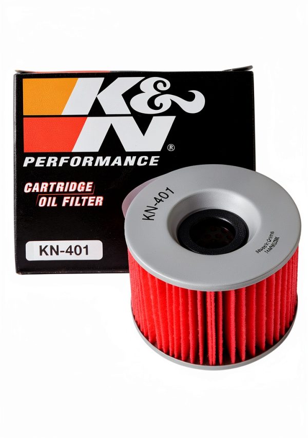 K&N High Flow Oil Filter KN-401 Synthetic Blend Performance Part for-0
