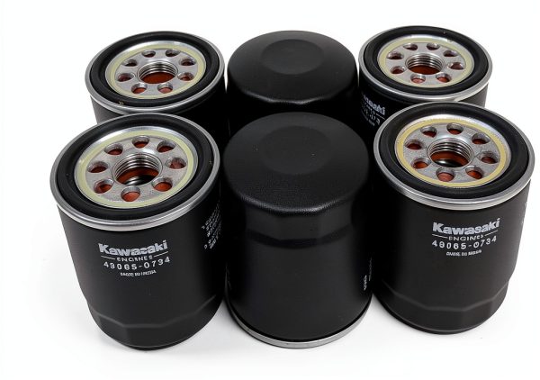 Kawasaki Oil Filter 49065-0734 Pack of 6 Heavy Duty Paper-Steel-0