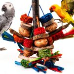 Bissap Bird Chew Toys, Natural Bark Corncob Nuts Parrot Toys and Treats for Conure Cockatoo Parakeet Budgies Cockatiel Lovebirds Pets Cage Bite Toy-0