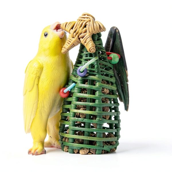 Super Bird Creations SB872 Mini Xmas Tree Bird Toy for Small to Medium-3
