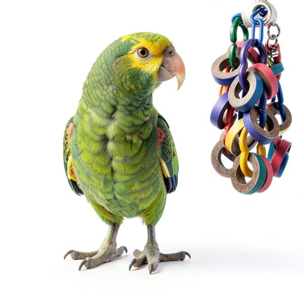 Bagel Cascade Bird Toy Super Bird Creations Large 15" x 4.5"-4