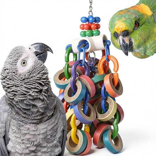 Bagel Cascade Bird Toy Super Bird Creations Large 15" x 4.5"-0