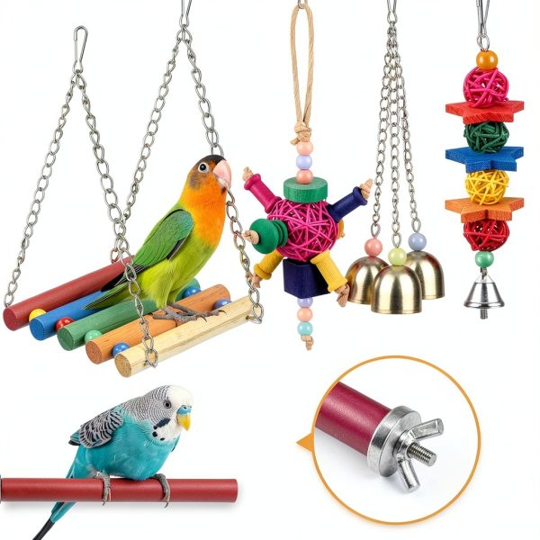 Bird Toys YIXUND Ladder Hammock for Conures-4