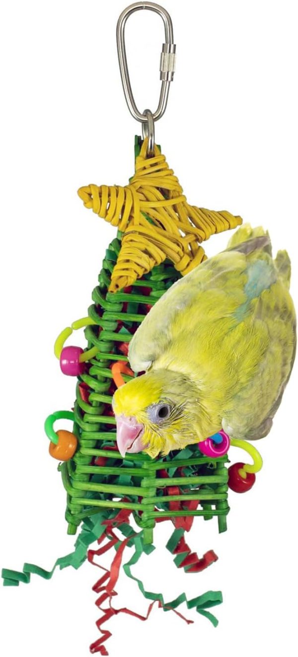 Super Bird Creations SB872 Mini Xmas Tree Bird Toy for Small to Medium-0