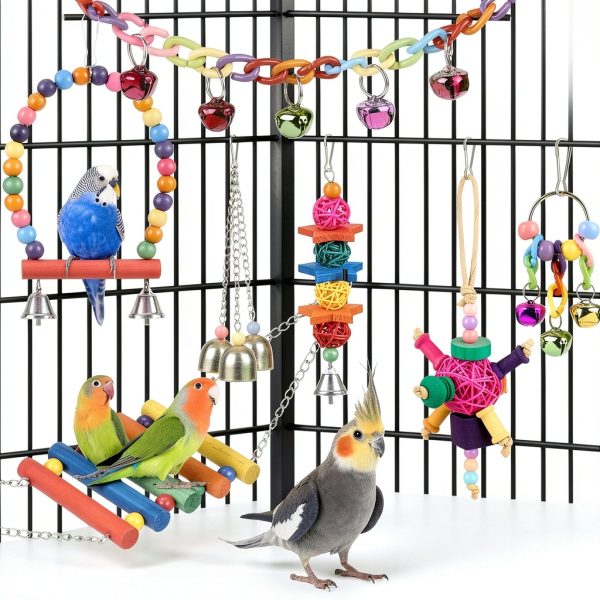 Bird Toys YIXUND Ladder Hammock for Conures-3