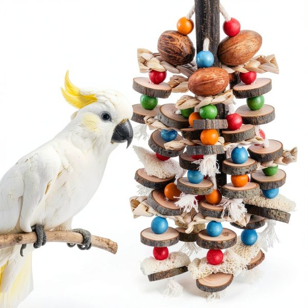 BBjinronjy Large Parrot Toys Bird Chewing Toys Natural Nuts Corn-1