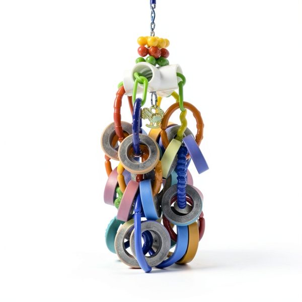 Bagel Cascade Bird Toy Super Bird Creations Large 15" x 4.5"-3